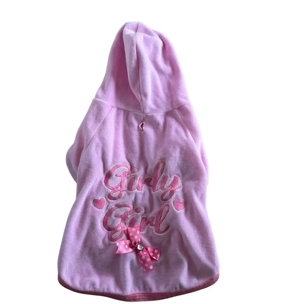 ￼Petco 2013 Pink Girly Girl Bow Hoodie Size M